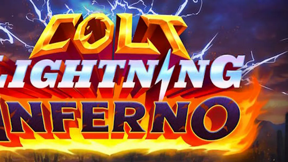 Tampilan visual slot Colt Lightning Inferno dengan elemen api dan petir